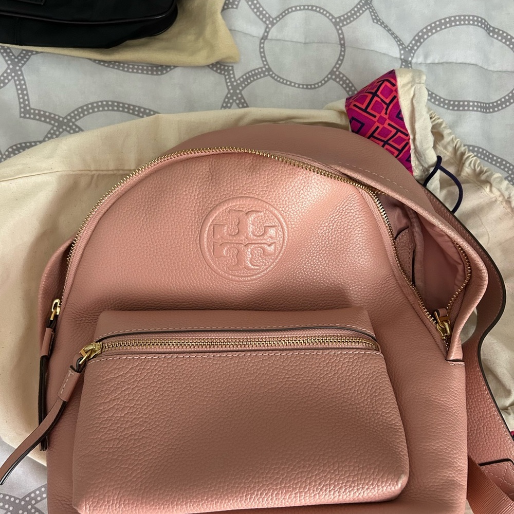 Tory Burch Pink Backpack Leather Chic